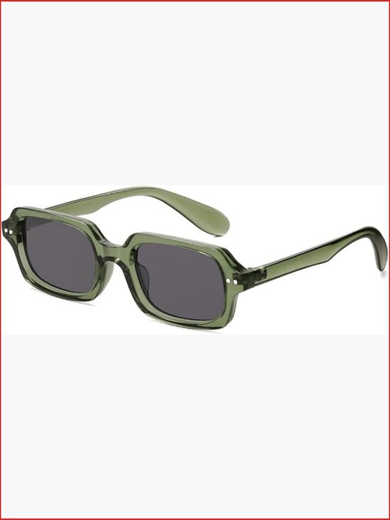 Retro Square Sunglasses with UV400 Protection Plastic Frame main image 6